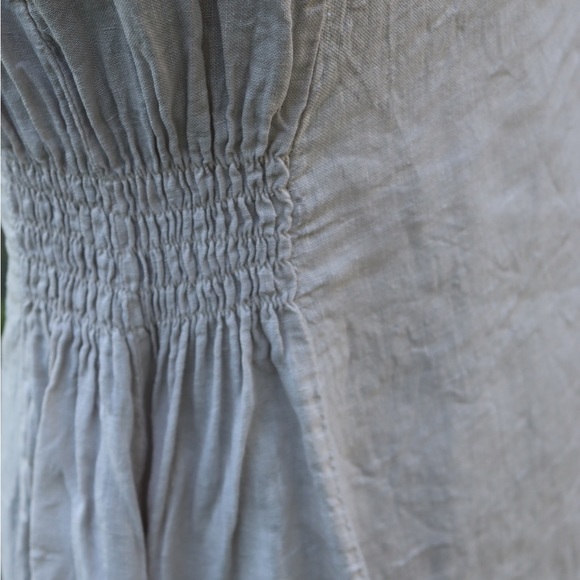 Piazza Del Tempio Beige Summer Linen Dress - Picture 4 of 6